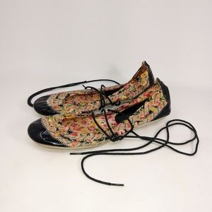 Vintage Aldo ballerina lace-up slippers